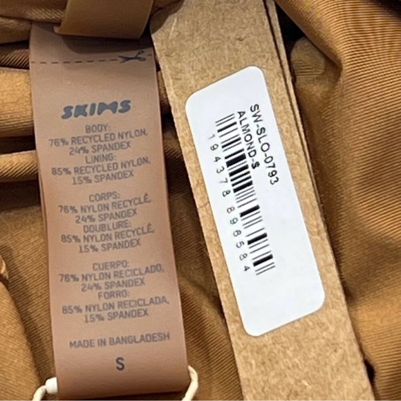 SKIMS Swim Sleeveless One Piece Almond Women’s Small - Picture 8 of 15